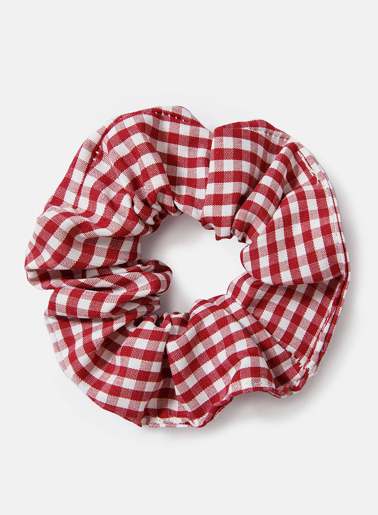 Baby Girl School Hair Scrunchie - Cherry