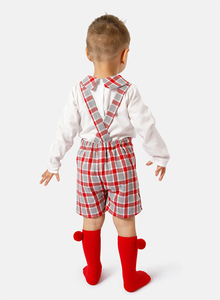 Baby Boy Sergio Collection 2-Piece Romper Set - Red