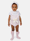 Baby Girl Renata Collection 3-piece Spanish Romper Set - Baby Pink