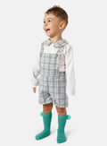 Baby Boy Sergio Collection 2-Piece Romper Set - Grey & Mint