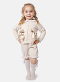 Baby Girl Bella Collection 3-piece Spanish Knitted Set - Beige