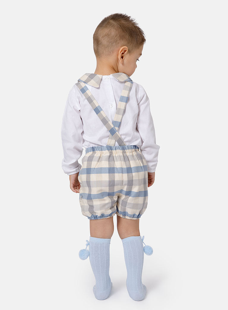Baby Boy Kristian Collection 2-Piece Romper Set - Baby Blue