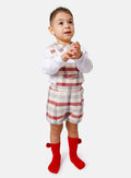 Baby Boy Kristian Collection 2-Piece Romper Set - Red