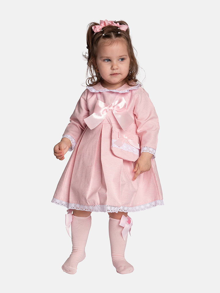 Baby Girl Dolcie-Mae Collection Dress Set with Purse - Pink