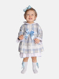 Baby Girl Antonia Collection Tartan Dress - Baby Blue