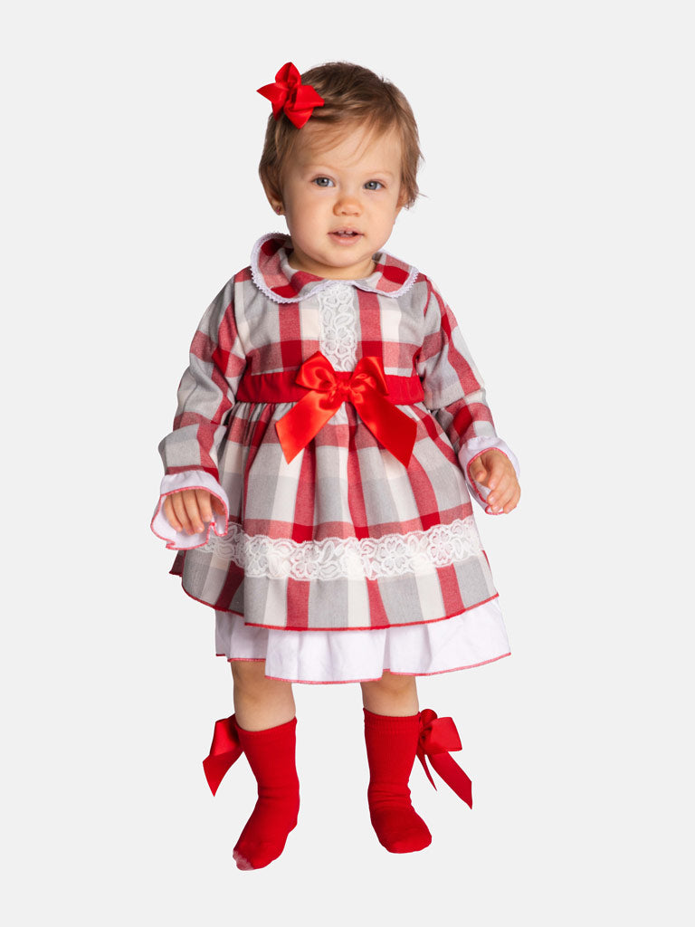 Baby Girl Antonia Collection Tartan Dress - Red