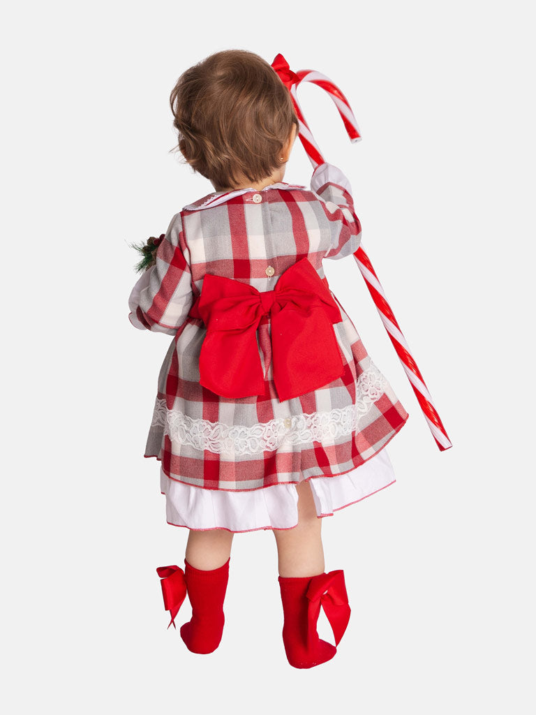 Baby Girl Antonia Collection Tartan Dress - Red