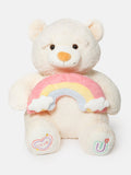 Rainbow Collection Jumbo Plush Teddy Bear - Cream