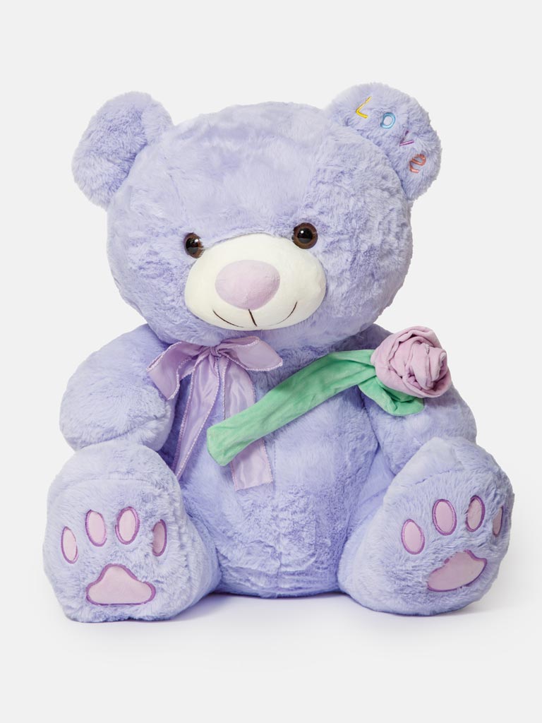 LOVE Collection Jumbo Plush Teddy Bear - Lilac