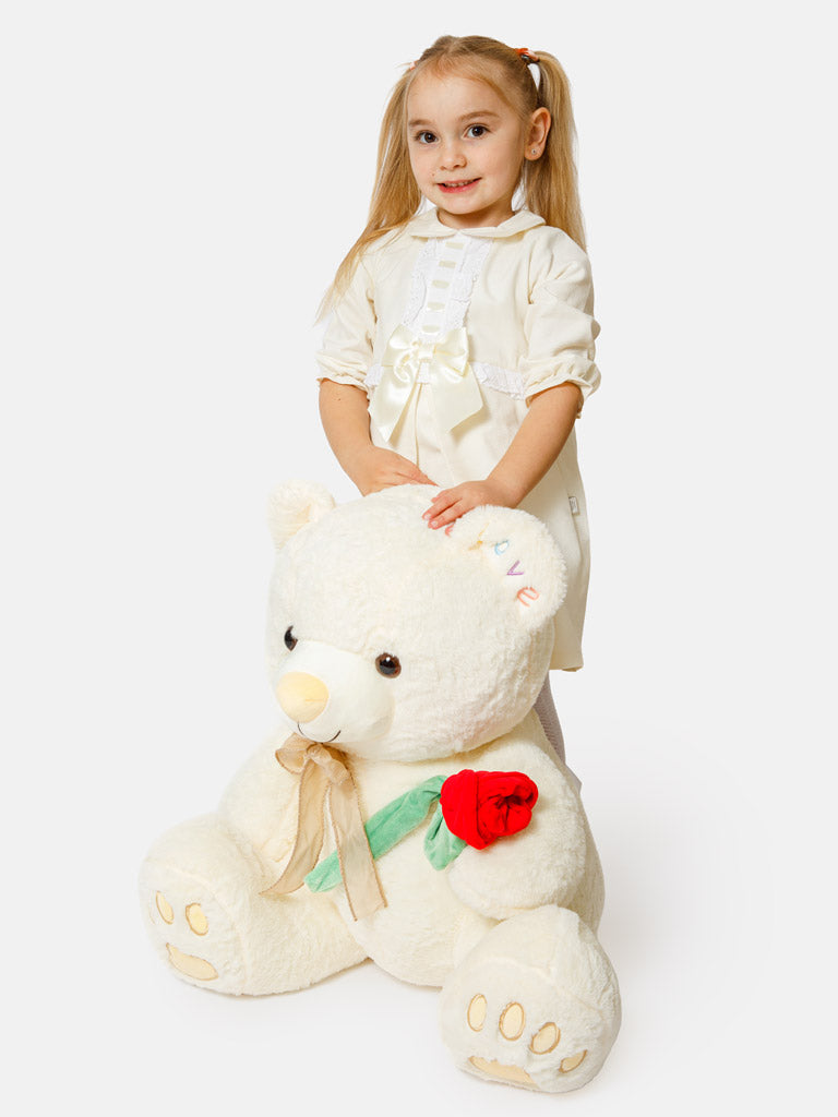 LOVE Collection Jumbo Plush Teddy Bear - Cream