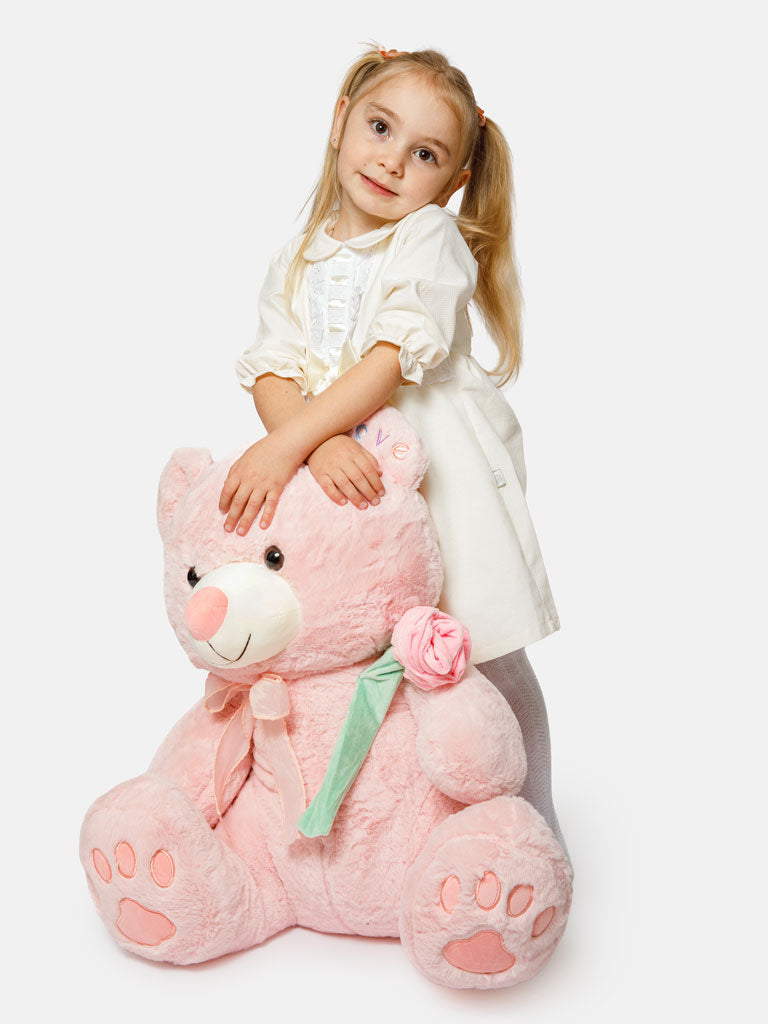 LOVE Collection Jumbo Plush Teddy Bear - Baby Pink