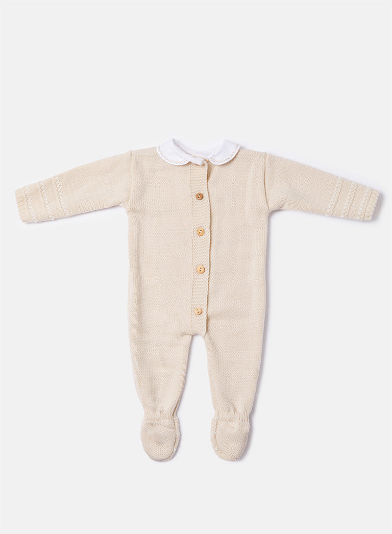 Baby Reyes Collection 2-piece Spanish Knitted Set - Beige