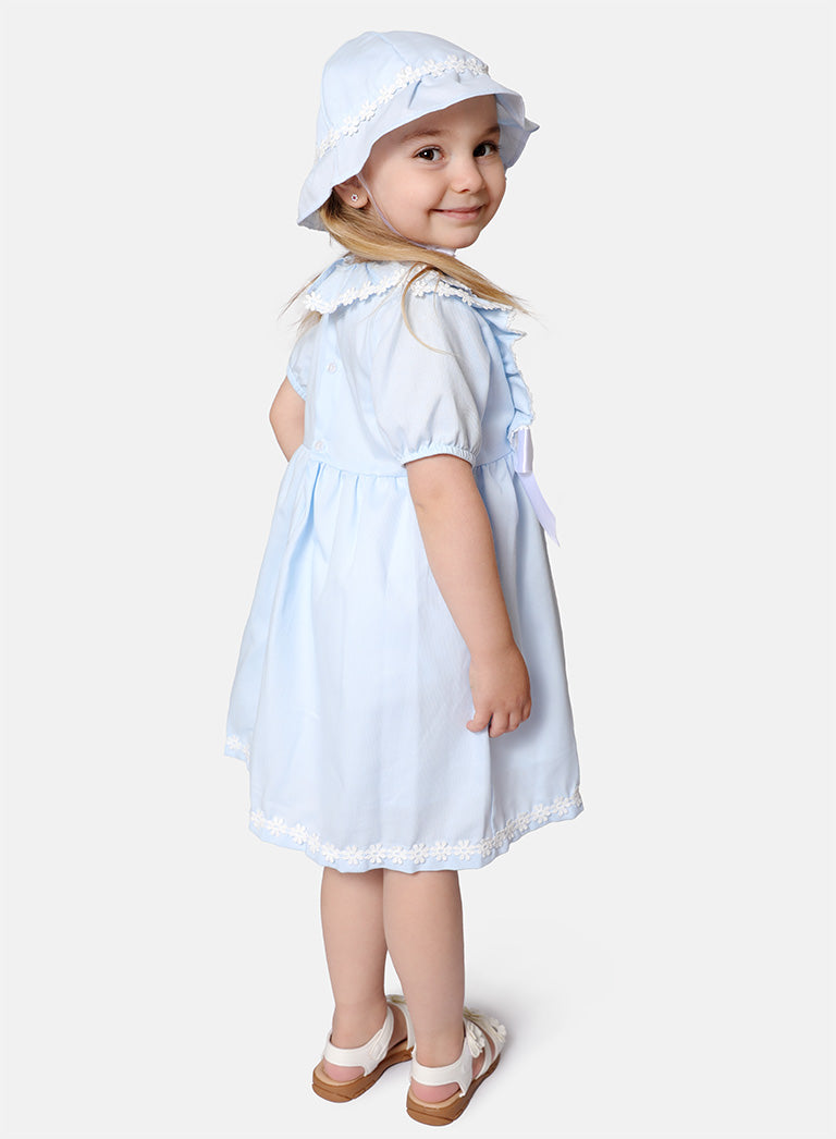 Baby Girl Graciela Collection 2-piece Spanish Dress Set - Baby Blue