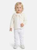 Baby Girl Cardigan with 2 Big Bows - Ivory