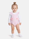 Baby Girl Mariola Collection 2-Piece Frilly Romper Set - Baby Pink