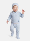 Baby Boy New Santiago Collection Knitted 3 piece set - Baby Blue