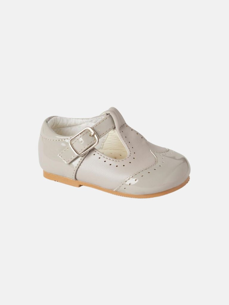 Baby Boy Buckle Strap Shoes Jackie Collection-Grey