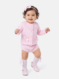 Baby Girl Catarina Collection 2-piece Spanish Knitted Set - Baby Pink