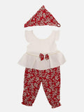 Baby Girl Emina French Summer 3-Piece Set - Red