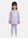Baby Girl Top & Leggings Set - Castle Collection - Lilac