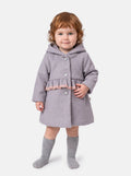 Baby Girl Luxury Winter Hooded Spanish Coat - Grey