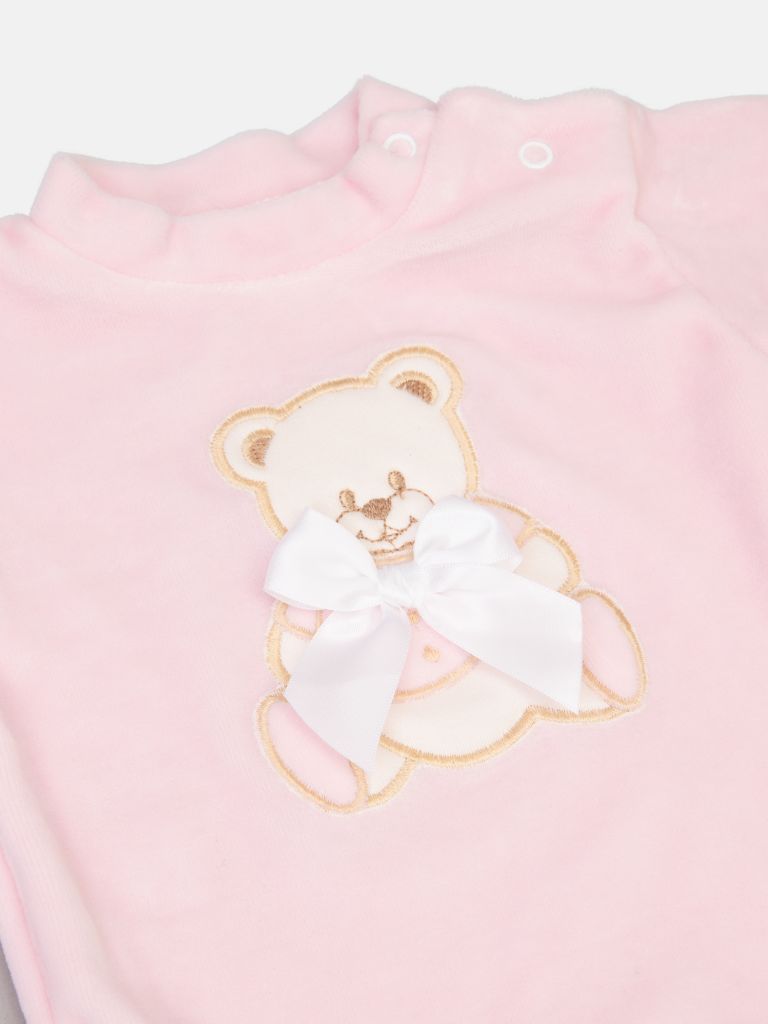 Baby Girl 6-piece Teddy Gift Box Set - Baby Pink