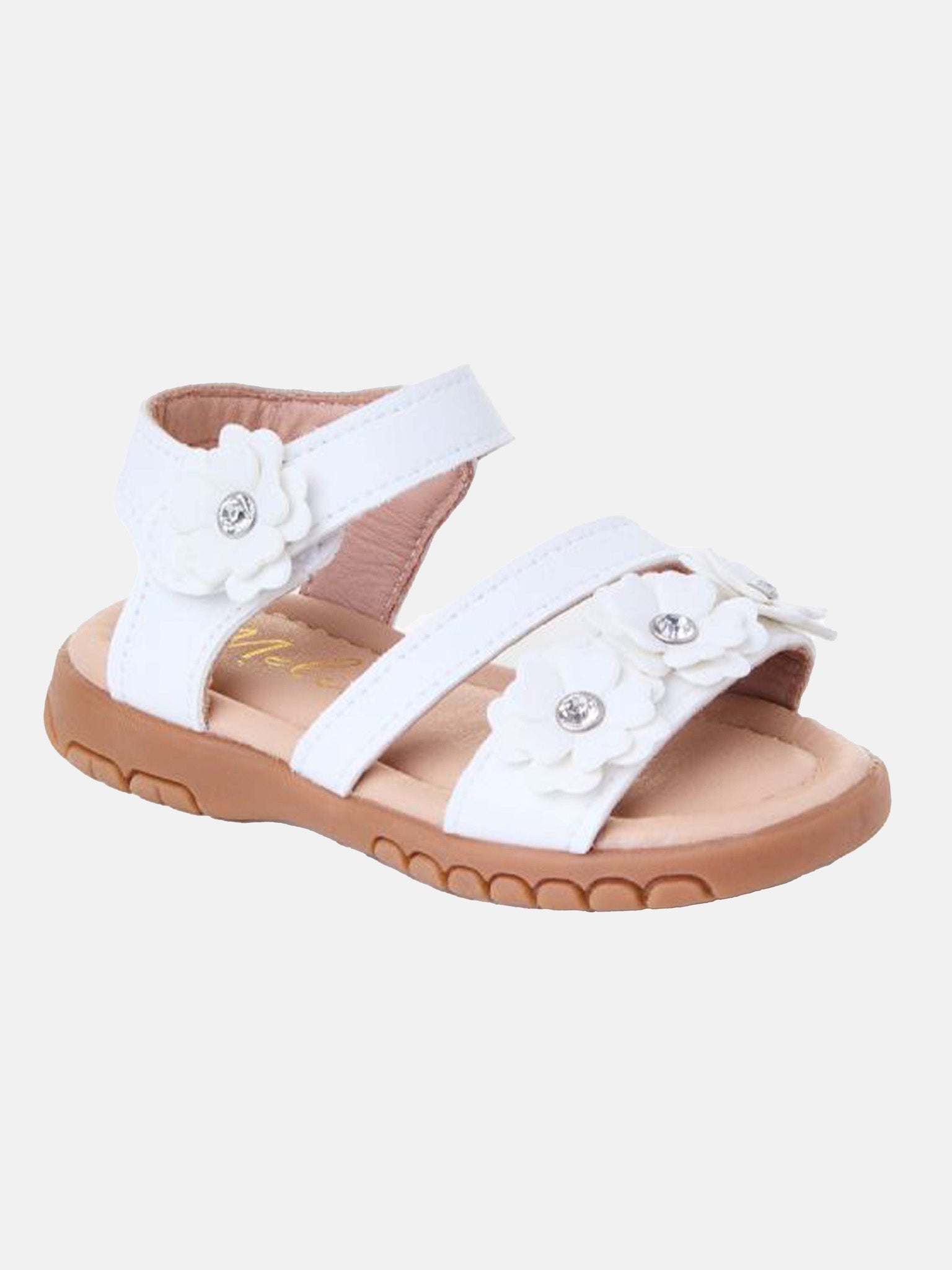 Baby Girl Arabella Collection Spanish Floral Sandals Melia - White