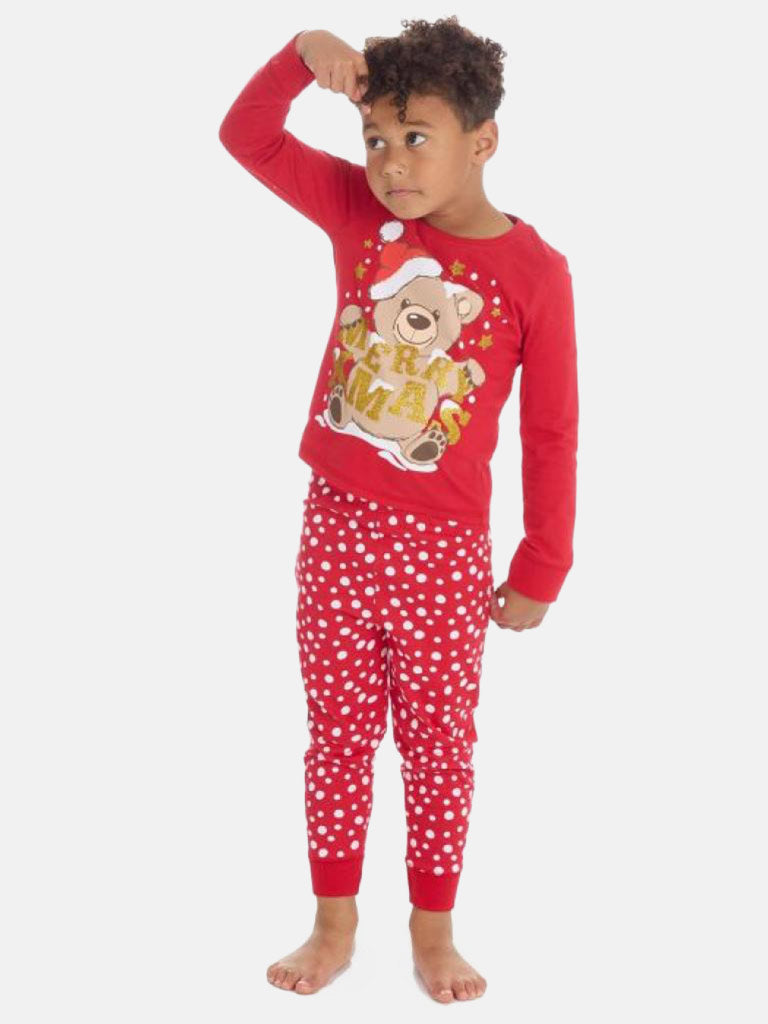 Baby Unisex Christmas Long 2-piece Pyjama Set - Red