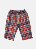 Baby Boy Christmas Tartan Trousers - Red & Blue