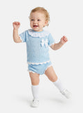 Baby Girl Dalia Collection 2-piece Spanish Knitted Set - Baby Blue