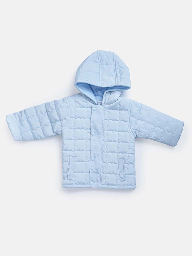 Baby Boy Amore Puffer Padded Jacket - Baby Blue