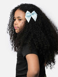 Baby Girl Pearl with Bow Handmade Hairclip - Baby Blue