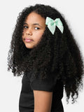 Baby Girl Pearl with Bow Handmade Hairclip - Mint Green