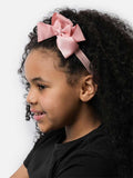 Baby Girl Satin Bow Headband - Dusty Pink