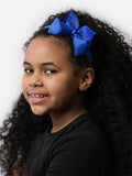 Baby Girl Satin Bow Headband - Royal Blue