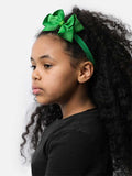 Baby Girl Satin Bow Headband - Green