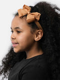 Baby Girl Satin Bow Headband - Mustard