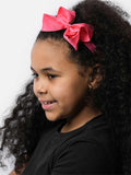 Baby Girl Satin Bow Headband - Fuchsia Pink