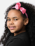 Baby Girl Satin Bow Headband - Pink 2