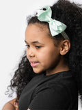Baby Girl Satin Bow Headband - Light Mint Green