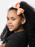 Baby Girl Satin Bow Headband - Peach