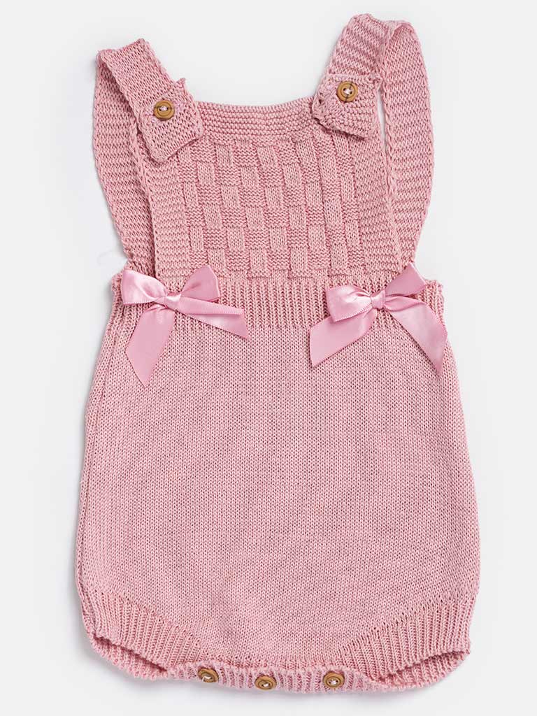 Baby Girl 4-piece Checked Knitted Gift Box Set - Dusty Pink