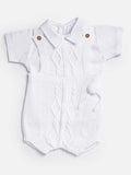 Baby Boy Javi Collection 2-piece Pom-pom Knitted Set - White