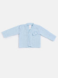 Baby Boy Double Pom-Pom Cardigan - Baby Blue