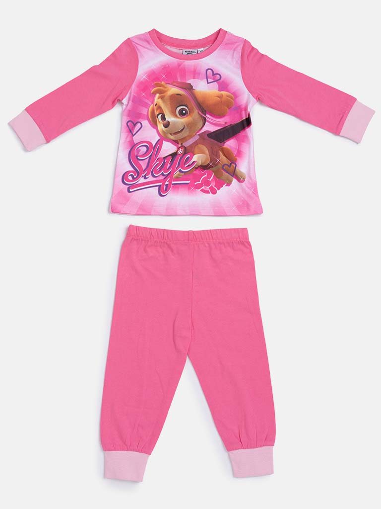 Paw Patrol Skye Baby Girl Long Pyjama Set-Pink