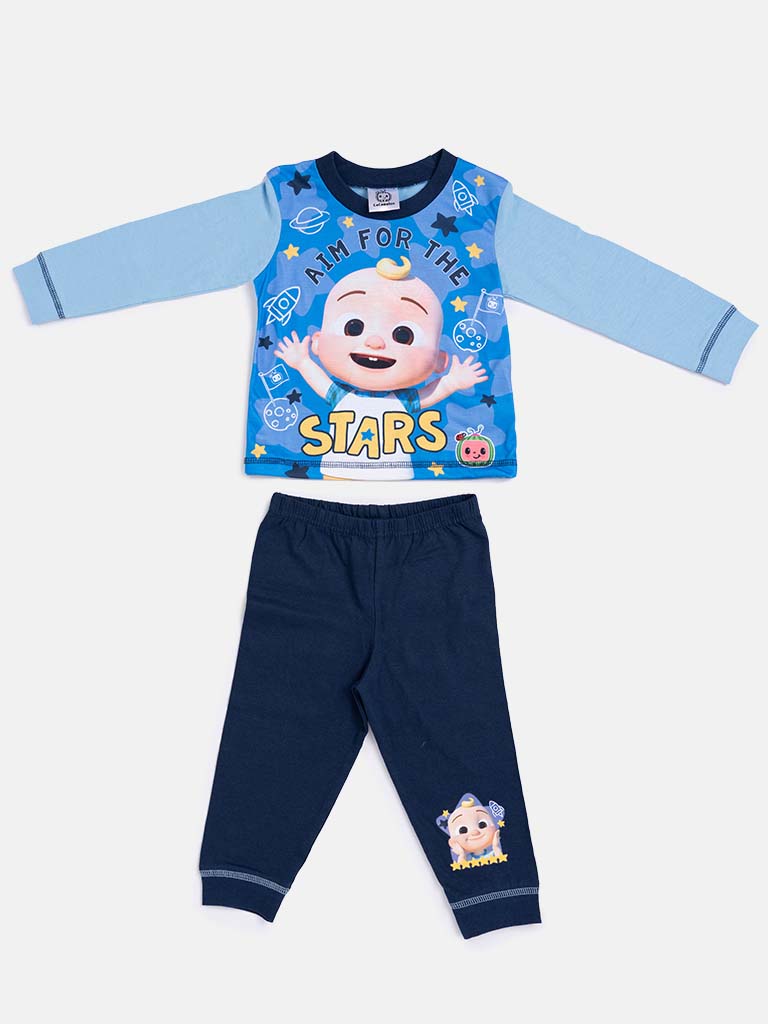 Cocomelon Star Baby Boy Long Pyjama Set-Blue