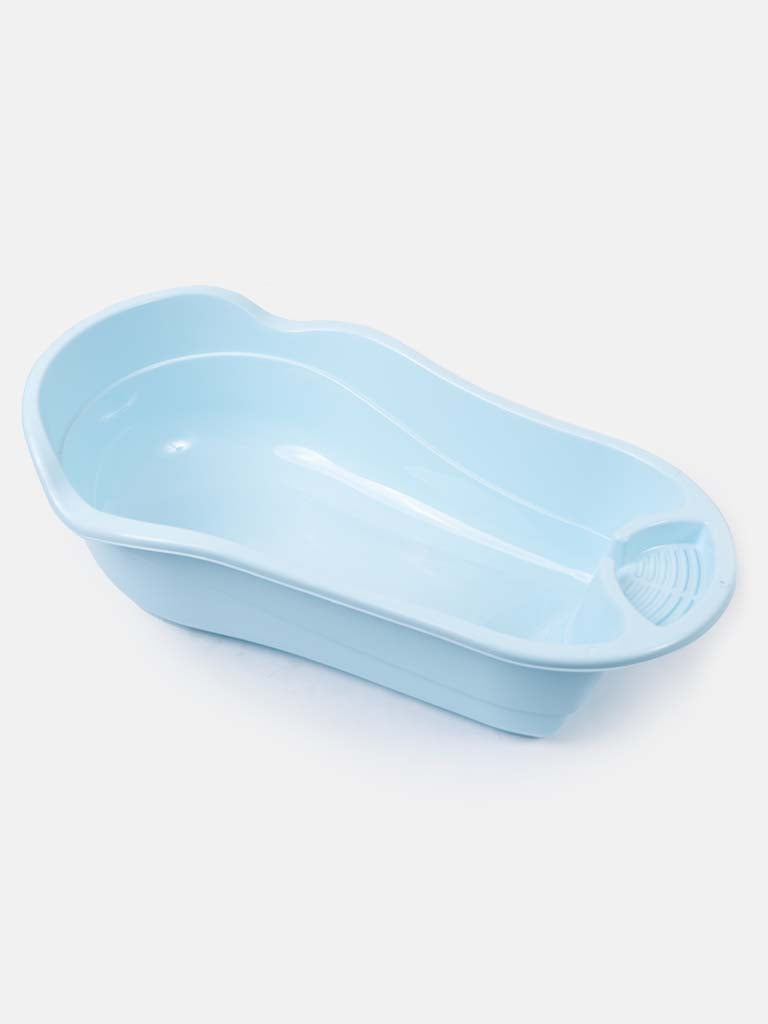 Baby Boy Bath Tub with Built-in Soap Tray- Baby Blue
