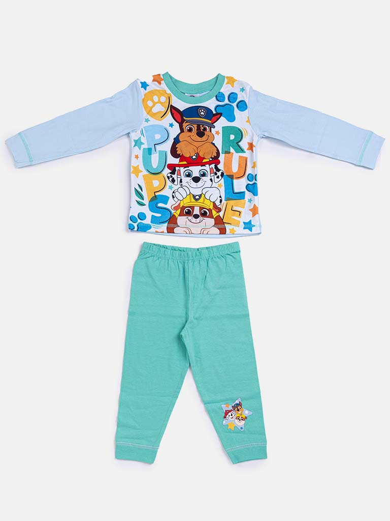 Paw Patrol "Pups Rule" Baby Boy Long Pyjama Set-Blue