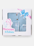 Baby Unisex Palma 3-piece Knitted Gift Box Set - Baby Blue