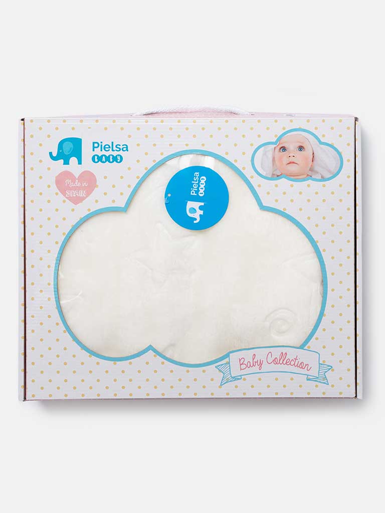 Baby Unisex Stars Soft Fleece Pram Blanket - White